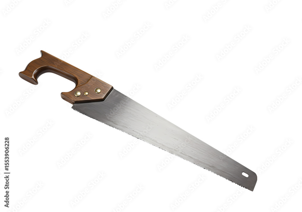 Hand Saw A Classic Woodworking Tool isolated on transparent baackground Hand Saw A Classic Woodworking Tool isolated on transparent baackground