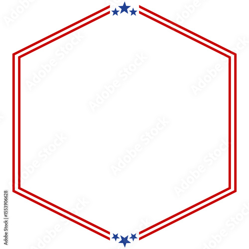 Free Download America American Hexagon Frame Background Design Template Vector - GFXLoad