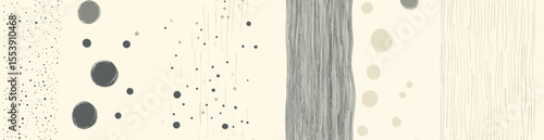 A collection of calm green seamless patterns with ethnic ornaments in various colors is offered, complete with simple coordinating backgrounds