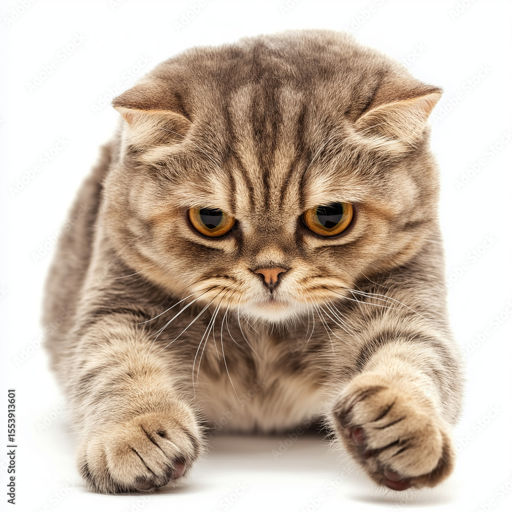Fototapeta premium Scottish Fold Cat with Tantrum Face