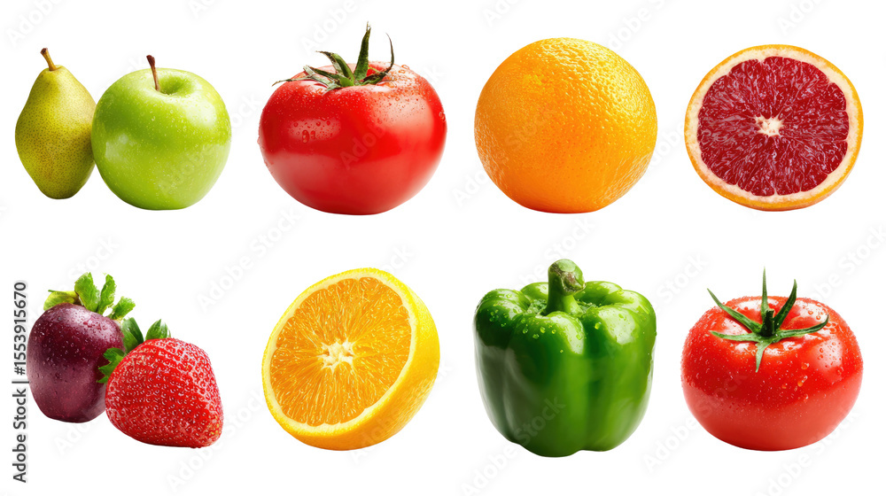 Healthy Harvest: A vibrant assortment of fresh produce and nutritious fruits, meticulously arranged to showcase the bounty of nature and promote healthy eating habits. Healthy Harvest: A vibrant assortment of fresh produce and nutritious fruits, meticulously arranged to showcase the bounty of nature and promote healthy eating habits.