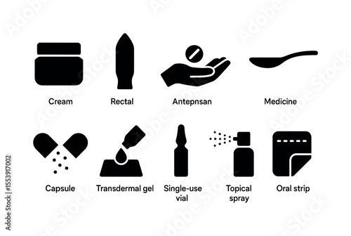 Pest control solid icon set. insect prevention, extermination symbols in solid style