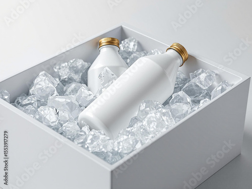 blank label bottle mockup