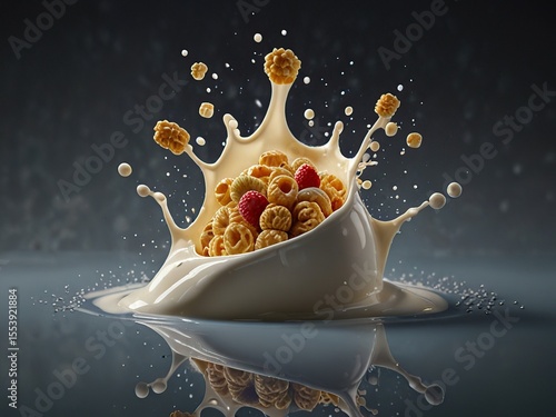 cup of coffee with milk splash
