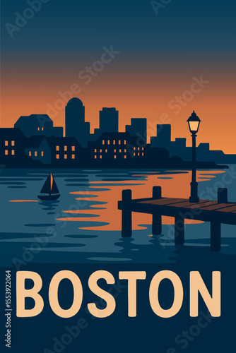 Seaside Views of Long Wharf in Boston.eps