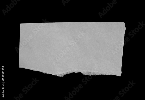 Torn rip paper texture on black background