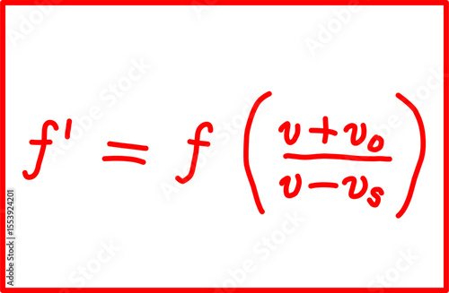 physics formula doppler effect approaching source, vibrations and waves