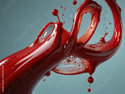 red liquid splash