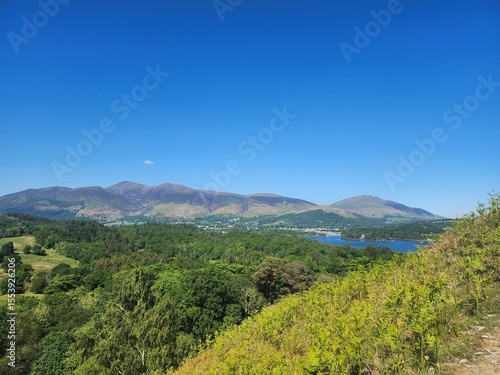 mountain landscape with blue sky