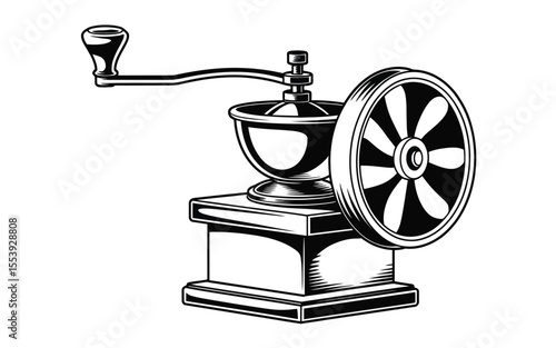 Stylized black and white illustration of a glass of dark beer with foamy head