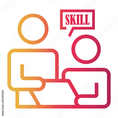 recruitment Line Gradient Icon