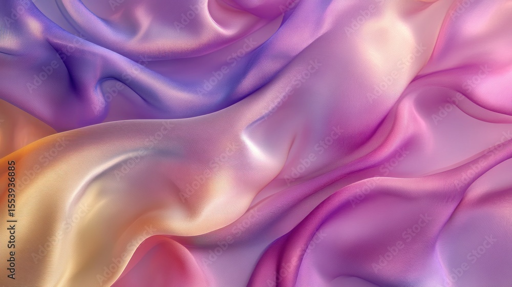 Fototapeta premium Flowing iridescent fabric