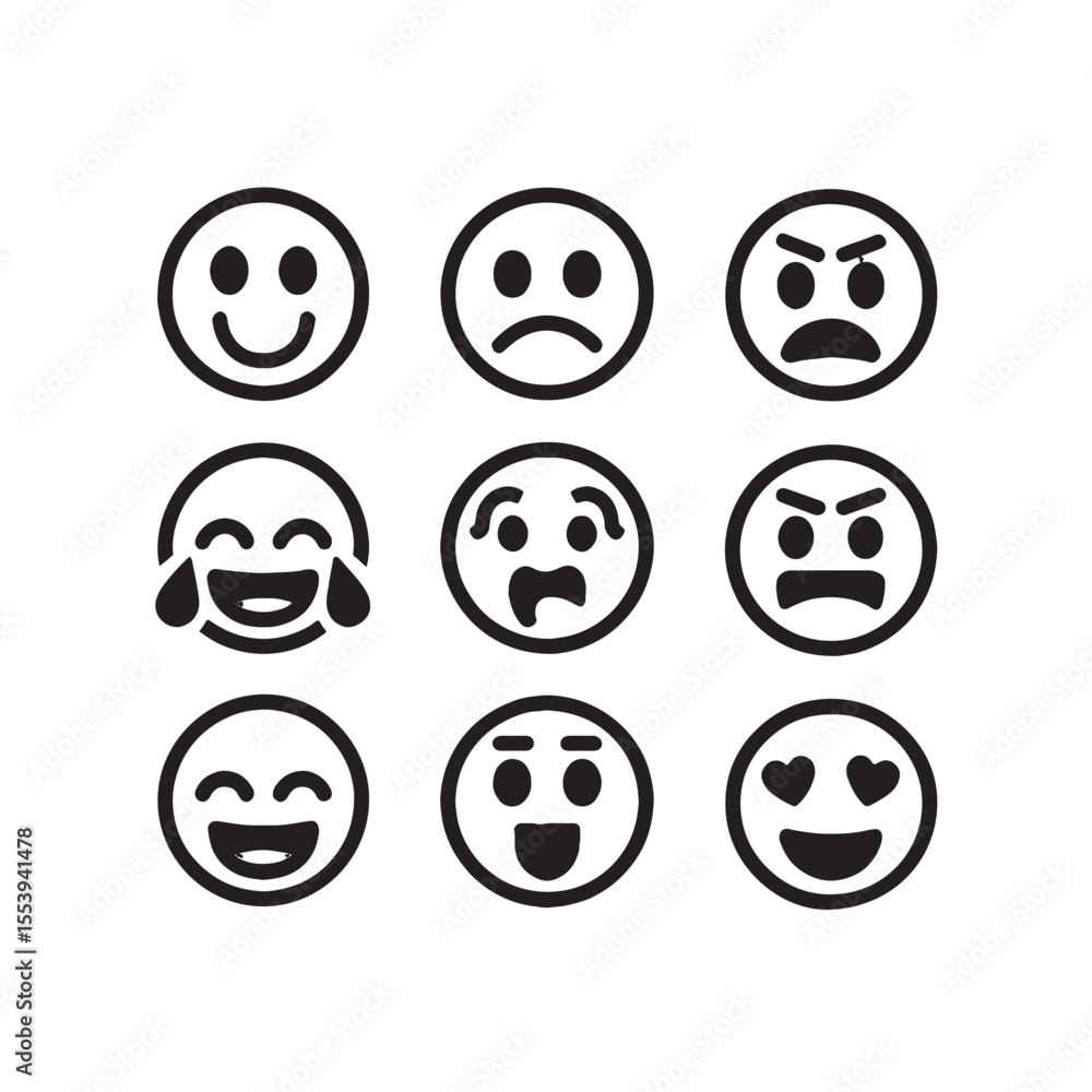 set of smileys set of smileys