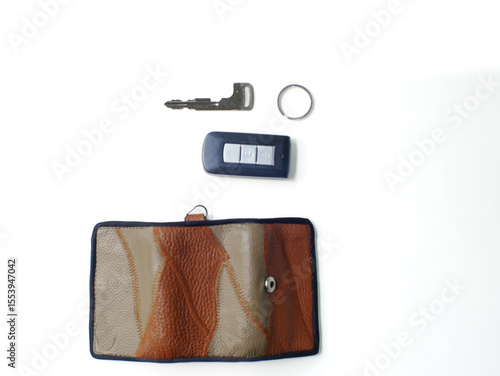 vintage suitcase isolated on white background