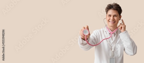 Male medical student with s...