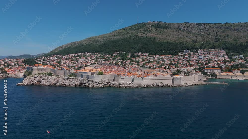 DUBROVNIK BLUE SEA AND OLD TOWN IN CROATIA DUBROVNIK BLUE SEA AND OLD TOWN IN CROATIA