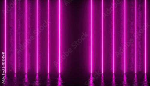 Wallpaper Mural Pink Neon Vertical Lines On Dark Background Torontodigital.ca