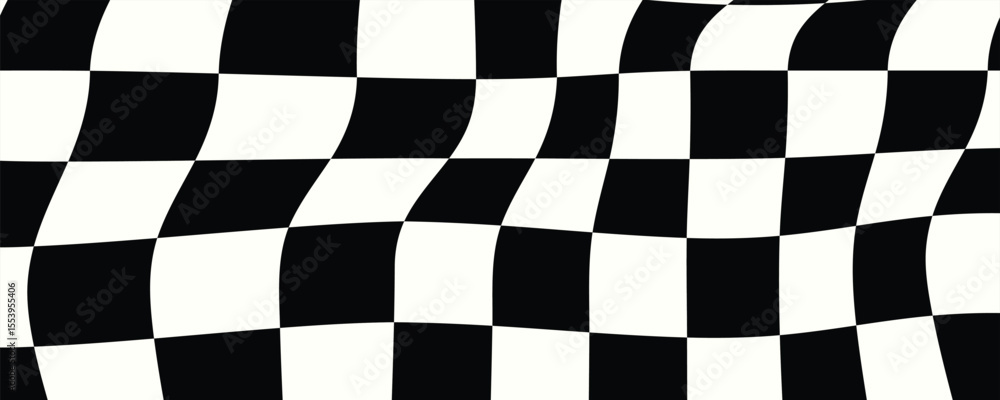 Obraz premium Pattern abstract wave checkerboard background