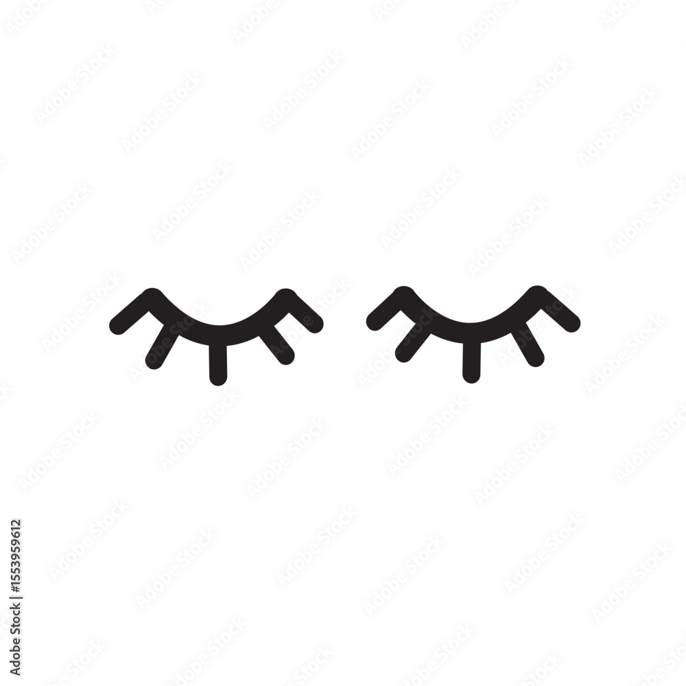 Fototapeta premium Cartoon Eyelash Vector Collection with Cute Faces, Great for Eyelash Technician Logos, Boutique Branding, Children’s Decor, and Whimsical Digital Designs