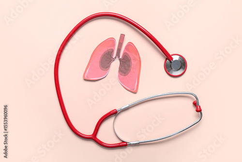 Paper lungs and stethoscope...