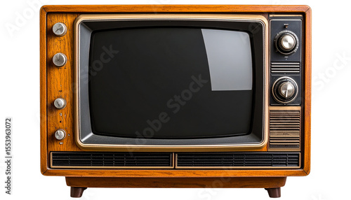 Vintage television, retro tv monitor frame, analog screen, old school design
