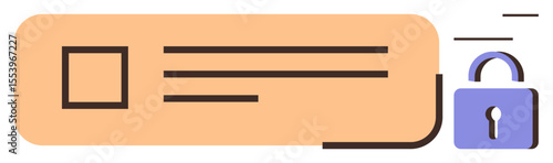 User login form with text fields and an unlocked padlock icon representing account security. Ideal for cybersecurity, authentication, privacy tools, data encryption, online safety, digital identity