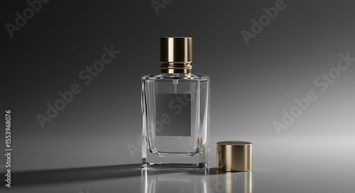 Sophisticated Glass Perfume Bottle on Minimalist Neutral Background variation 2