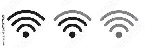  Wi-Fi signal indicates wireless network strength, showing connectivity quality for internet access on devices.