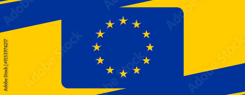 yellow EU stars with blue a...