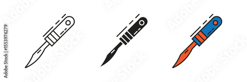 Scalpel is a sharp surgical knife, used for making precise incisions during medical operations and procedures.