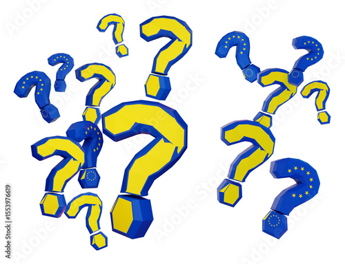 question marks blue yellow ...
