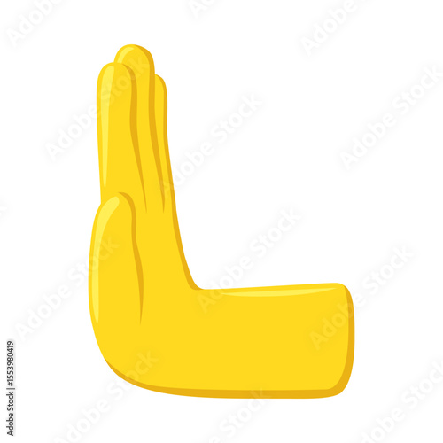 Leftwards Pushing Hand Sign Emoji Icon Illustration. Gesture Vector Symbol Emoticon Design Clip Art Sign Comic Style.