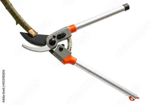 Pruning Branch with Extendable Loppers isolated on transparent background