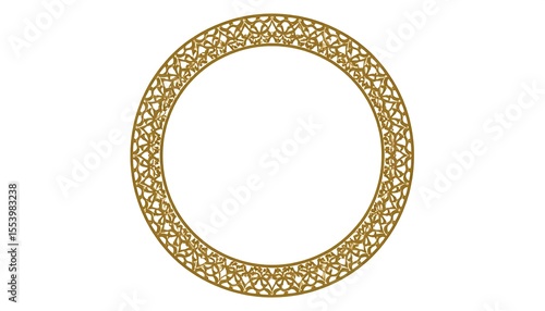 Ornate gold circle frame