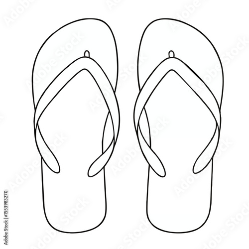 Silhouette image of sandals on white background