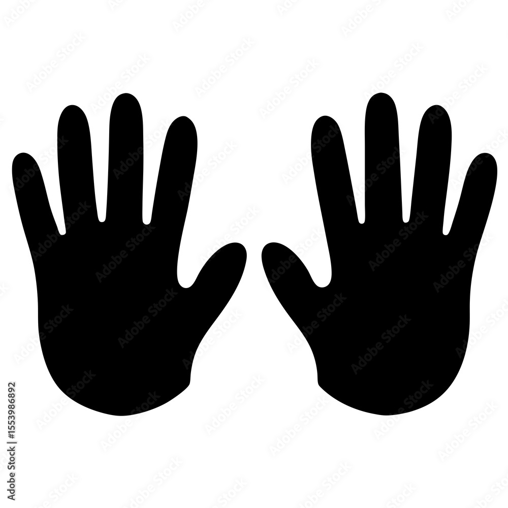 Obraz premium Two Black Hands Raised