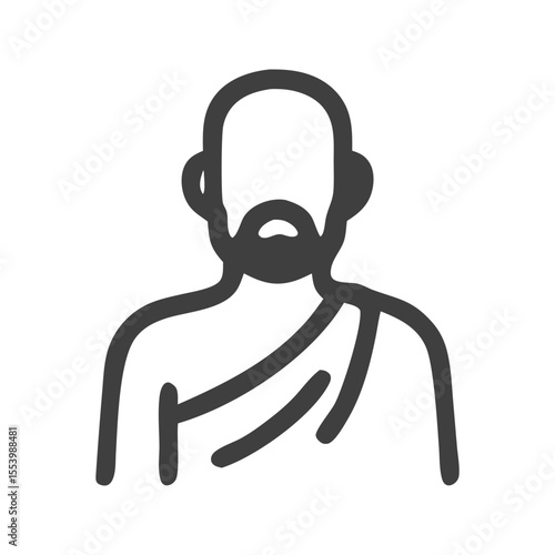 A reflective single icon vector showing the experience of pilgrimage. Best used in faith-based designs, spiritual blogs, Islamic travel guides, and Hajj awareness visuals.  
