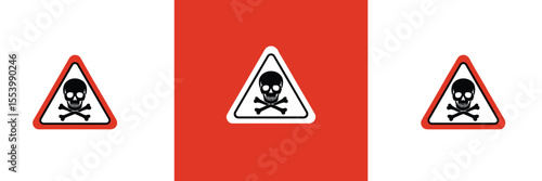  Danger Poison Warning Sign, Skull Crossbones Symbol, Hazardous Material Alert, Toxic Substance Icon, Safety Precaution, Harmful Chemical Indicator, Health Risk Notification, Death Hazard Mark.