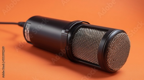 Professional studio microphone with sleek design, symbolizing modern audio excellence.