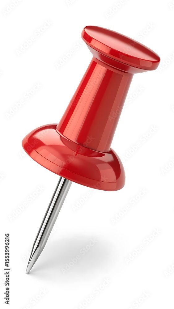 Red Push Pin CloseUp Product Shot Red Push Pin CloseUp Product Shot