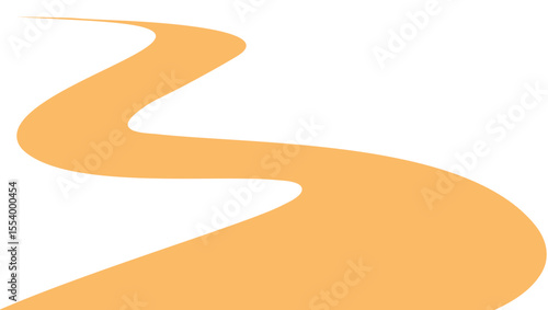 Winding path illustration. Road to success concept