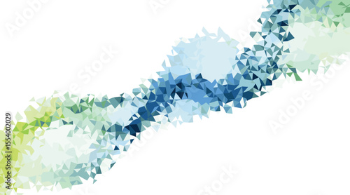 Abstract Blue Green Low Poly Geometric Background triangles