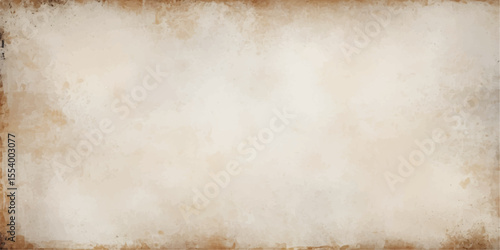 A grunge old paper texture with a vintage brown parchment background, displaying an aged and antique dirty blank page design