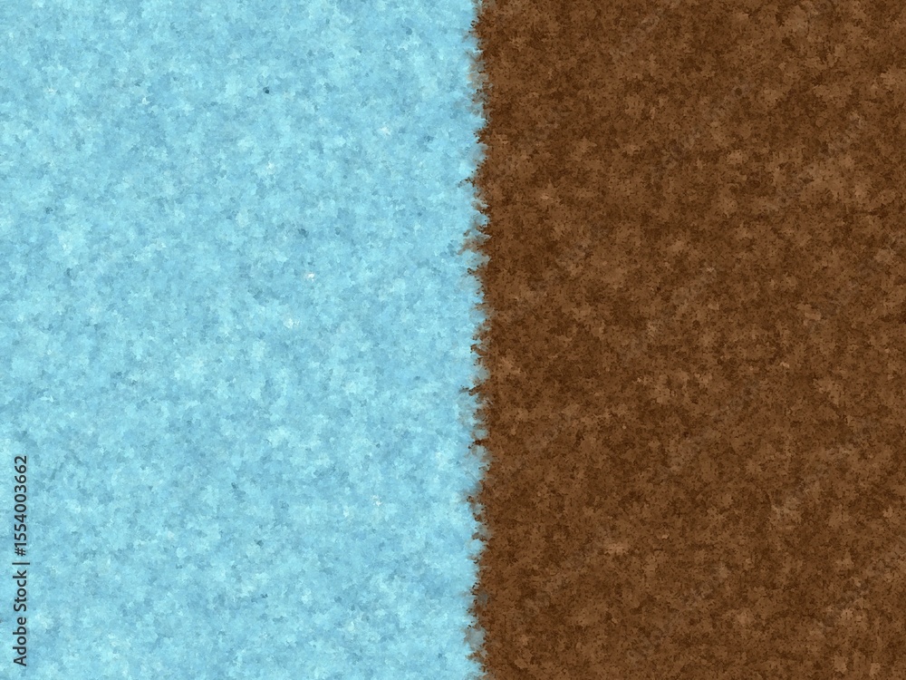Fototapeta premium Abstract textured background with a split design featuring light blue and dark brown tones; perfect for website headers, social media, or print projects.