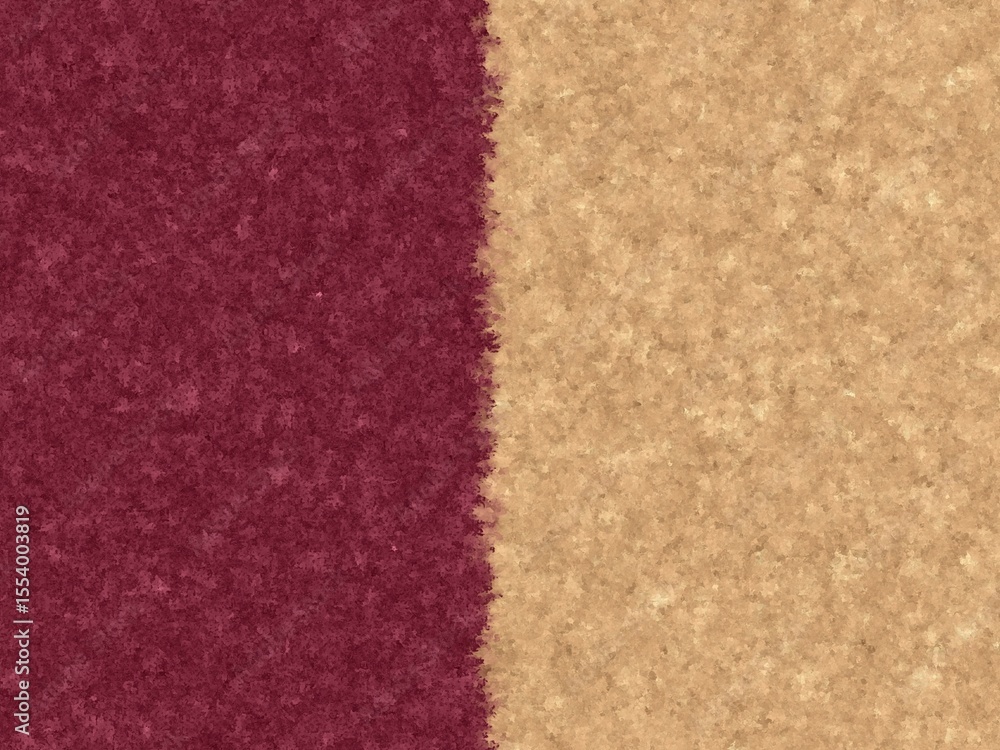 Fototapeta premium Abstract textured background with a split design featuring maroon and beige tones; perfect for website headers, social media, or print projects.