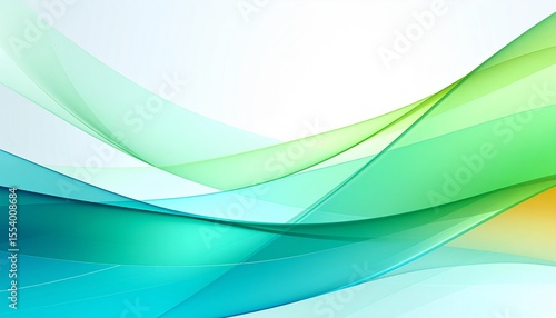 エコグリーンクリアな曲線　アブストラクト背景画像素材