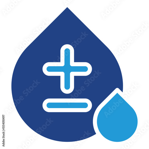 The blood icon refers to the Rhesus factor, a useful indicator in situations such as blood transfusions, pregnancy, medical records, and blood type education.