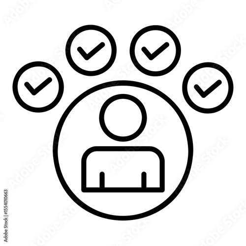 Multitasking icon of tasks that a person can complete