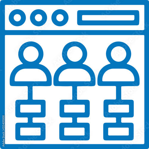 Social network icon set for communication and online community design