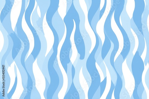 Abstract pattern of wavy, light blue and white vertical lines